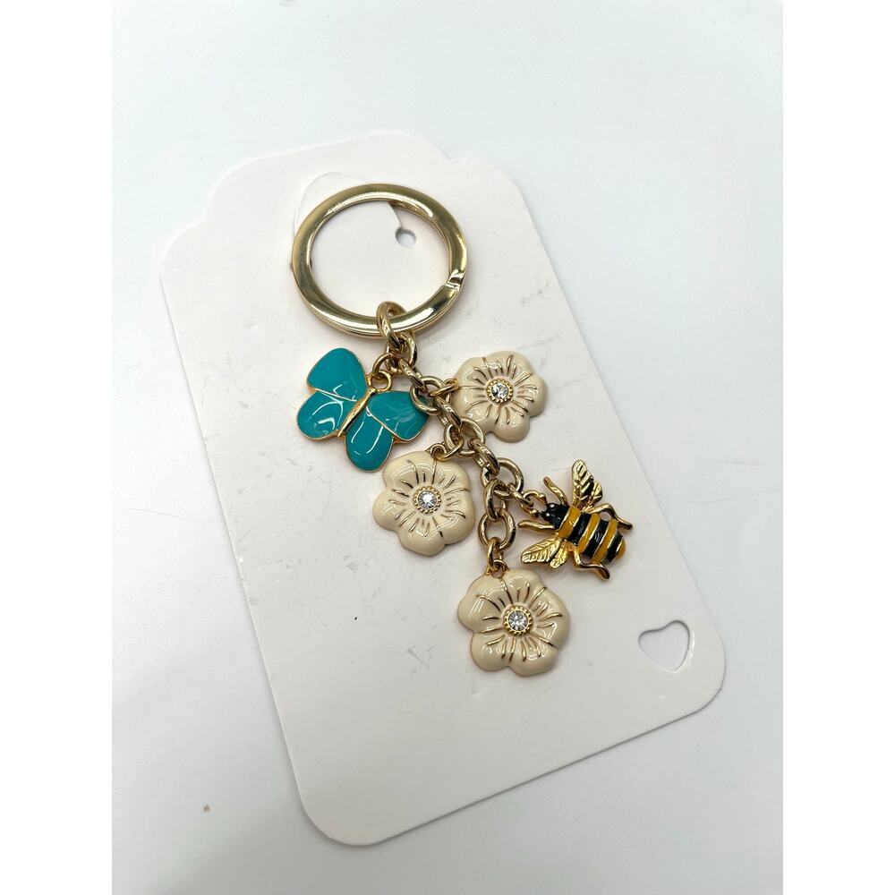 COACH Bag Charm, Cascading Butterfly, Bee, Flowers - Picture 8 of 8